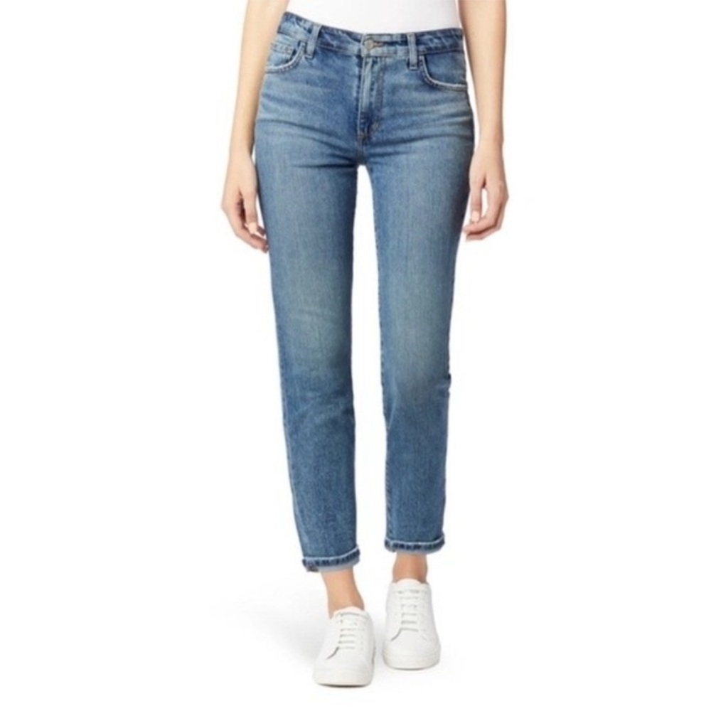 Joe’s Jeans 31x28 Niki Boyfriend Cuff 0771 Hem Jeans medium blue cropped ankle